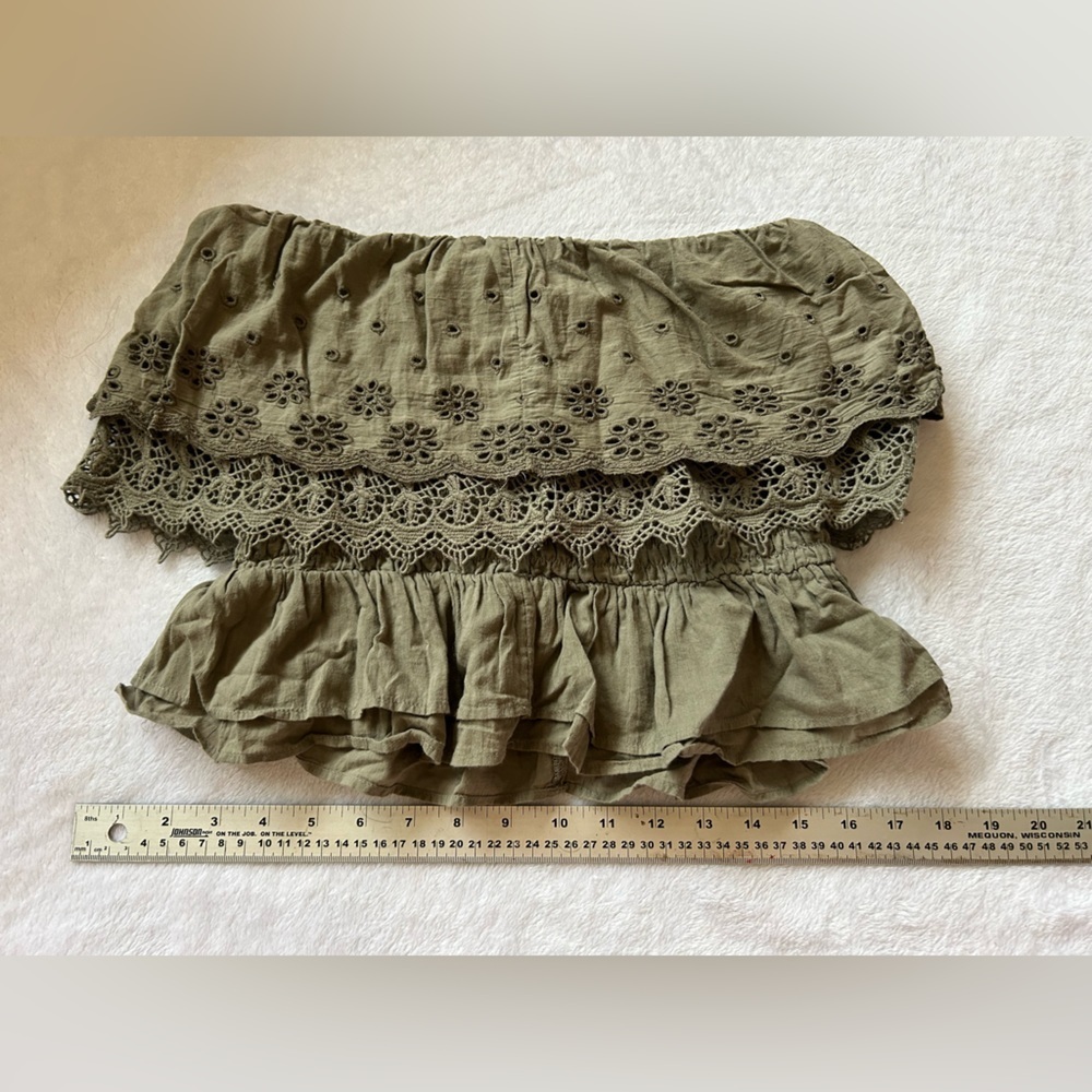 Green Strapless American Eagle Tube Top